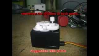 TowerPro SG 5010 Servo modification tutorial 360 degree of rotation [upl. by Atihana]