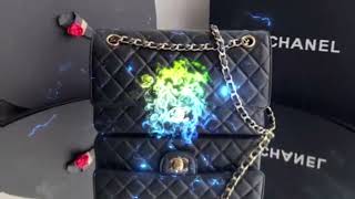 Bolsa Chanel Classic Flap 255 Preta Couro Lamboskin Legitimo [upl. by Lyj]