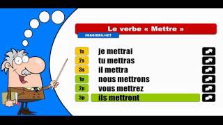 La conjugaison du verbe Mettre  Indicatif Futur simple [upl. by Niledam]