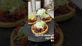 Sopes con chorizo y papamexicanfood rico [upl. by Arodaeht]