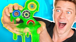 DIY Slime Fidget Spinner That ACTUALLY SPINS How To Make Rare Giant Fidget Spinners amp Tricks [upl. by Drawyah373]