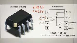 6n1356n136 optocoupler circuitoptocoupler testing [upl. by Finbar613]