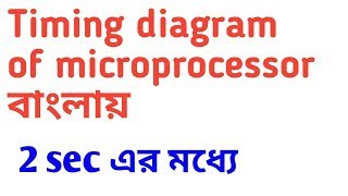 Timing Diagram of 8085 Microprocessor Bangla Version [upl. by Angadresma]