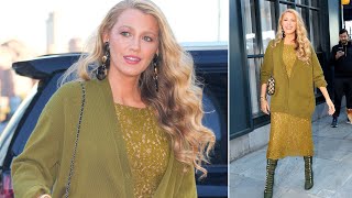 Blake Lively Dazzles in Stunning Green Lace at the Betty Booze Event in NYC [upl. by Natek]