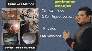 Quinckes Method  Surface Tension  BSc 3 Sem 6  Physics Lab Practical Experiment Professorbhaiyya [upl. by Johen]