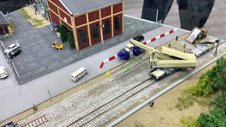 Roco 73035  EDK 750 railway crane Spielwarenmesse 2020 [upl. by Tahp]