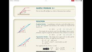 Problema de Ejemplo 21 Explicación de componentes rectangulares de vectores y fuerza resultante [upl. by Gnilrac]