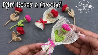 🌹Mini Rosas a crochet para RECUERDITOS rosacrochet florcrochet recuerdosnorma [upl. by Aeel92]