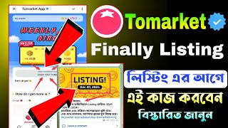 Tomarket Finally Listing  Tomarket App Listing Date  Tomarket New Update [upl. by Atteoj]