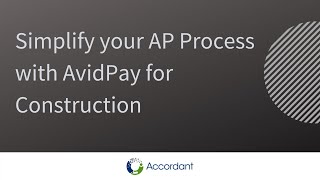 AvidPay for Construction [upl. by Schaffel]