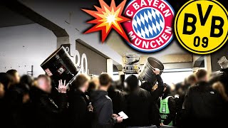 BVBUltras reisen wieder aus München abBayern vs Dortmund [upl. by Ylluz681]