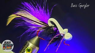 Tying My Best Topwater Bass Fly Plus Fly Fishing Clip quotThe Bass Gurglerquot flytying bassflies [upl. by Adiasteb680]