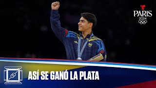 Ángel Barajas de Colombia plata en barra fija con esta actuación  Juegos Olímpicos París 2024 [upl. by Elohcin]