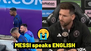 Messi speaks English in Inter Miami interview [upl. by Cacilie322]