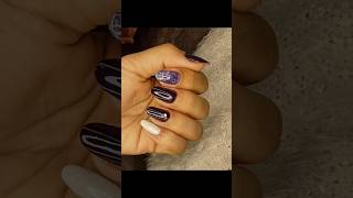 Unhas roxas💜 com marmorizado shortsvideo unhasnaturais nails [upl. by Melesa142]