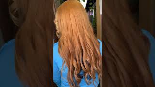 Golden copper hair haircolorideas beforeandafter haircolorexpert haircut hairstyle [upl. by Leviralc]