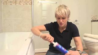 DIY How to reseal a bath shower or sink  with Philippa Tuttiett [upl. by Licec]