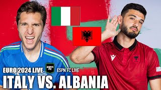 Italy vs Albania 🇮🇹🇦🇱 LIVE REACTION Euro 2024 Group B  ESPN FC [upl. by Lehman]