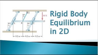 418 Engineering Mechanics Rigid body equilibrium 2D  Solved Problems 2 of 3 [upl. by Bonnice]