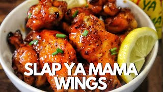 Slap Ya Mama Chicken Wings In The Oven  Super Bowl Food Recipes [upl. by Gilemette]