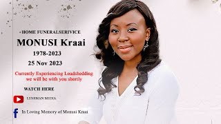 Home Funeral Service of Mrs Monusi Kraai [upl. by Tennes477]