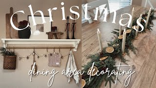 Christmas decorate with me 2024  decorating my dining area for Christmas [upl. by Ennairod]