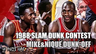 Michael Jordan vs Dominique Wilkins DUNKOFF 1988 Slam Dunk Contest  BEST SLAM DUNK CONTEST EVER [upl. by Bornie889]