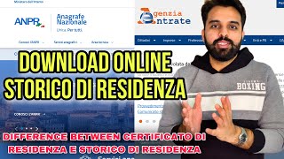 HOW TO DOWNLOAD ONLINE STORICO DI RESIDENZA CERTIFICATO DI RESIDENZA [upl. by Narod]