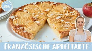 Französische Apfeltarte 🍎 🇫🇷  Apfelkuchen mit zarter Mandelcreme auf Mürbeteig I Einfach Backen [upl. by Isus106]