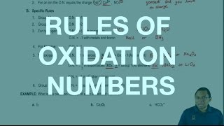 Rules for Oxidation Numbers [upl. by Winn6]