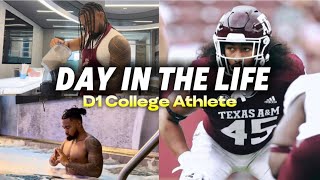 Day in the Life of a D1 Athlete  S E C Linebacker Texas AampM  OFF SZN Work [upl. by Esalb]