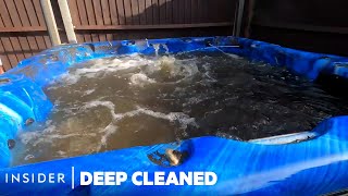 How Hot Tubs Are Professionally Cleaned  Deep Cleaned [upl. by Leafar]