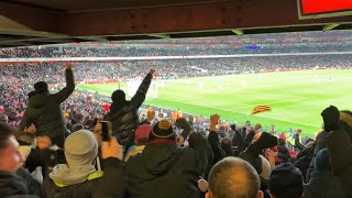 LIVERPOOL AWAY END GO MAD FOR DIAZ’S GOAL  Arsenal 02 Liverpool [upl. by Kendry]