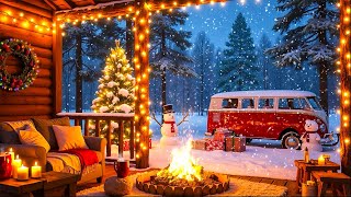 Relaxing Christmas Music Snow Falling ❄️ Cozy Christmas Ambience Music 🎅Christmas Fireplace Ambience [upl. by Guntar387]