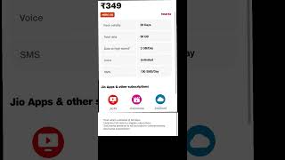 Jio Recharge Plan 5G Unlimited free Data 349 jio jiorecharge 5gnetwork jio5g [upl. by Niuqaoj]