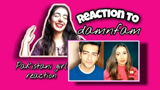 Pakistani Girl Reaction on DAMNFAM tiktok sanket and ashna tiktok Tanzeel khan ashi [upl. by Saylor633]