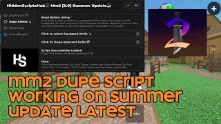 Mm2 Dupe script pastebin SummerUpdate👒 Dupe Knives And Guns  Latest 2024 📦 HiddenScripts30📋 [upl. by Ariadne]