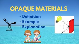 What are Opaque materials Light Urdu  Hindi [upl. by Nylaret208]