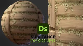 Stylized Wood Logs  Substance 3D Designer [upl. by Jueta]