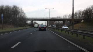 Journey from P amp O Ferries Hull to Upton Pontefract via M62 and A1M motorway [upl. by Treharne627]