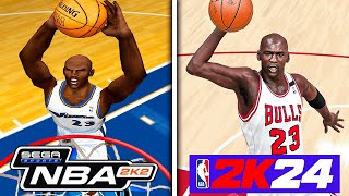 Dunking With Michael Jordan In Every NBA 2K [upl. by Abdul]