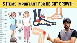 5 Important Items For HEIGHT INCREASE  Quick Results [upl. by Jacoby]