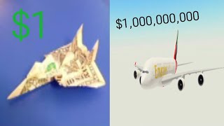 1 Dollar VS 1 BILLION Dollar Plane [upl. by Conroy]