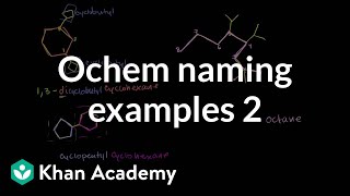 Organic chemistry naming examples 2  Organic chemistry  Khan Academy [upl. by Adnoluy]