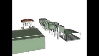 PTAR  Modelo conceptual  Sketchup [upl. by Noemi]