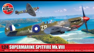 Airfix 124 Spitfire MkVIII Kit review [upl. by Greenes]