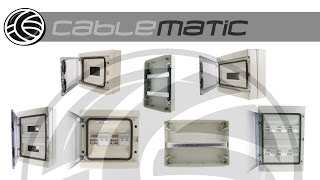 Caja de distribución eléctrica de superficie de plástico distribuido por CABLEMATIC ® [upl. by Dougy]