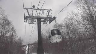 グランデコスノーリゾート グランデコゴンドラ Grandeco Snow Resort Gondola Lift Fukushima Japan [upl. by Akimahc]