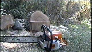 Stihl MS390 Chainsaw START amp TEST CUT [upl. by Aletse856]