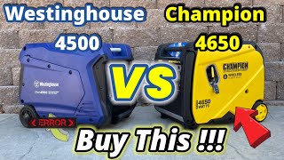 Westinghouse igen4500 VS Champion 4650 Review Full Test Inverter generator [upl. by Sunda627]